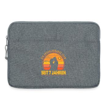 7 years relationship anniversary wedding anniversary - Laptop bag 15" - heather grey - Front