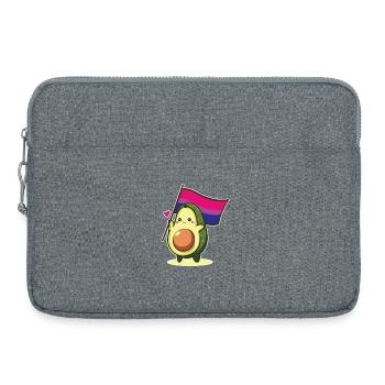 Avocado Bisexual Flag Bi Pride LGBT Queer CSD - Laptop bag 15" - heather grey - Front
