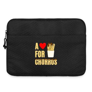 Un cœur pour les churros - Sacoche pour ordinateur portable 15 pouces - noir - Devant