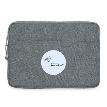 Early bird motif on light blue - Laptop bag 15" - heather grey - Front