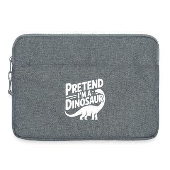 Faire semblant d’être un dinosaure - Sacoche pour ordinateur portable 15 pouces - gris chiné - Devant