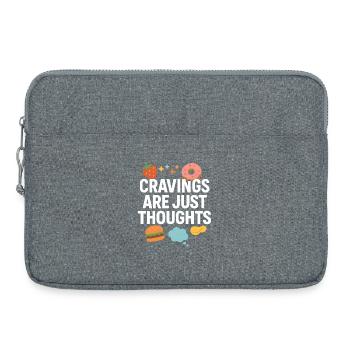 Les fringales ne sont que des pensées, drôle d’amateur de nourriture - Sacoche pour ordinateur portable 15 pouces - gris chiné - Devant