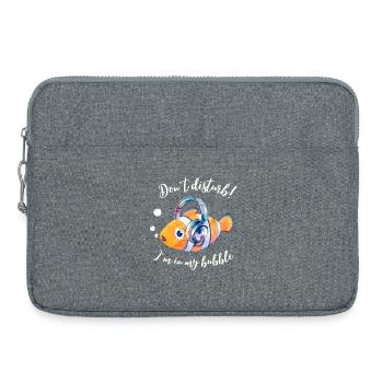 Nicht stören! Ich bin in meiner Blase - Laptoptasche 15" - Grau meliert - Vorne