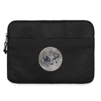 Magische Vollmondnacht mit Santa & Rentieren - Laptoptasche 15" - Schwarz - Vorne