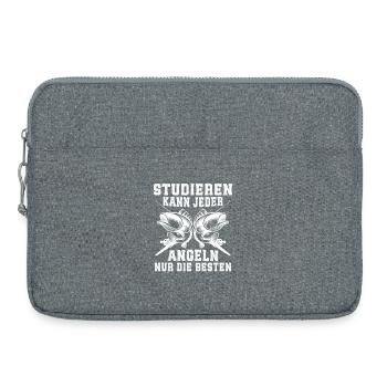 Tout le monde peut étudier la pêche uniquement le meilleur - Sacoche pour ordinateur portable 15 pouces - gris chiné - Devant