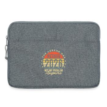 Die Legende ist 2026 in den Ruhestand gegangen, das ist nicht mehr mein Problem - Laptoptasche 15" - Grau meliert - Vorne