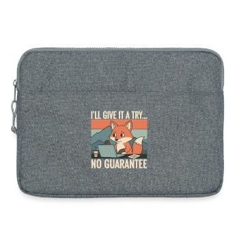 Je vais essayer – Fox Laptop Humor - Sacoche pour ordinateur portable 15 pouces - gris chiné - Devant