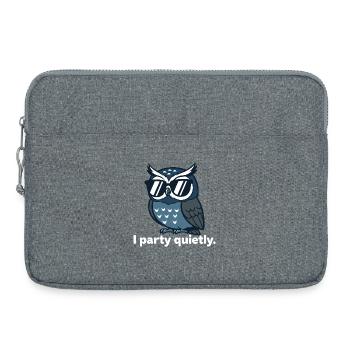 Coole Eule mit Sonnenbrille - Laptoptasche 15" - Grau meliert - Vorne