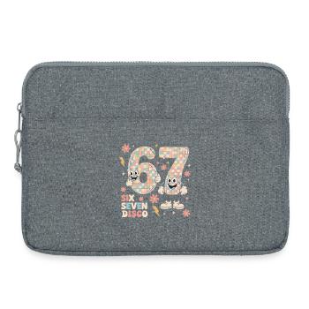 Funny Disco Ball Retro Party Gift Six Seven - Laptop bag 15" - heather grey - Front