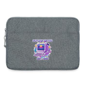 Future Retro 1985 – Conception informatique vintage - Sacoche pour ordinateur portable 15 pouces - gris chiné - Devant