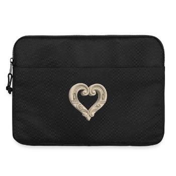 Architectural Stone Heart Sculpture - Laptop bag 15" - black - Front