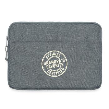 Favourite grandchild Official grandpa's favourite - Laptop bag 15" - heather grey - Front
