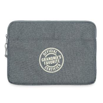 Petit-enfant préféré Préféré officiel de grand-mère - Sacoche pour ordinateur portable 15 pouces - gris chiné - Devant