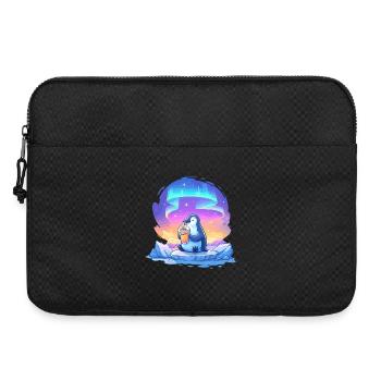 Aurora Penguin with Drink - Laptop bag 15" - black - Front