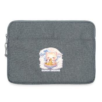 Kawaii Katze Ramen Nudeln Anime Katze - Laptoptasche 15" - Grau meliert - Vorne
