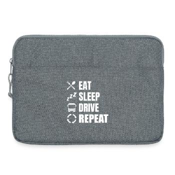 Essen Schlafen Fahren Wiederholen - Laptoptasche 15" - Grau meliert - Vorne