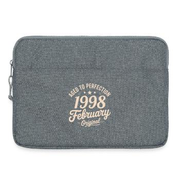 Février 1998 - February 1998 - Sacoche pour ordinateur portable 15 pouces - gris chiné - Devant