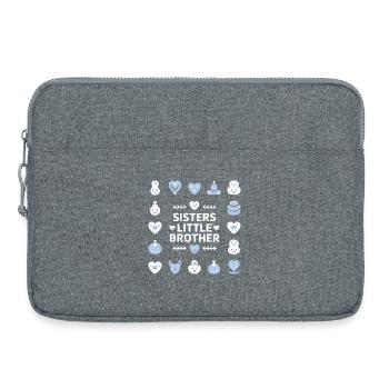 Motif Sœur et Petit Frère - Sacoche pour ordinateur portable 15 pouces - gris chiné - Devant