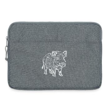 Wild boar - Laptop bag 15" - heather grey - Front