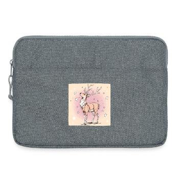 Cerf avec des étoiles - Sacoche pour ordinateur portable 15 pouces - gris chiné - Devant