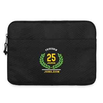 25e ans anniversaire du salon de coiffure - Sacoche pour ordinateur portable 15 pouces - noir - Devant