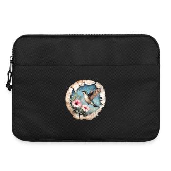 Colibri avec des fleurs - Sacoche pour ordinateur portable 15 pouces - noir - Devant