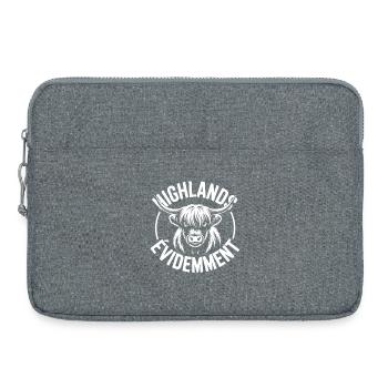 Highland-Kuh-Logo - Laptoptasche 15" - Grau meliert - Vorne