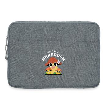 Cute as a Mushroom – Süßes Pilz Motiv - Laptoptasche 15" - Grau meliert - Vorne