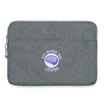 Ich denke viel - leider - Gehirn  - Laptoptasche 15" - Grau meliert - Vorne