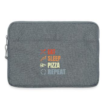 Manger Pizza Dormir Répéter - Sacoche pour ordinateur portable 15 pouces - gris chiné - Devant