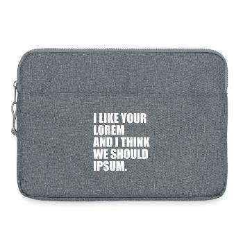 Perfekter Humor für Grafikdesigner, Webdesigner - Laptoptasche 15" - Grau meliert - Vorne