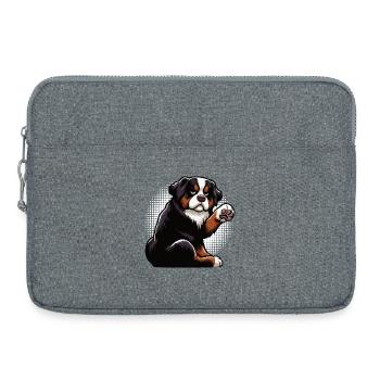 Bouvier bernois, chiens de montagne, propriétaires de chiens de montagne - Sacoche pour ordinateur portable 15 pouces - gris chiné - Devant