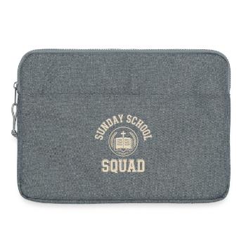Sunday School Squad Emblem - Laptop bag 15" - heather grey - Front