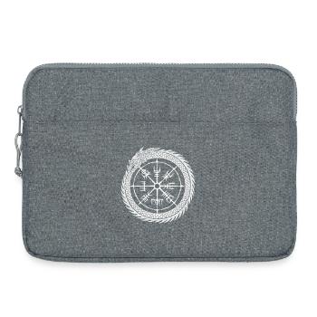 Vegvisir Midgard Serpent - Boussole viking - Sacoche pour ordinateur portable 15 pouces - gris chiné - Devant