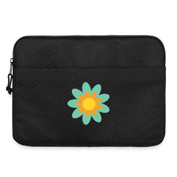 70s Flower Pattern Hippie Gift - Laptop bag 15" - black - Front