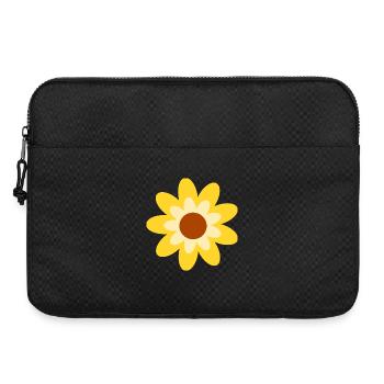 70s Flower Pattern Hippie Gift - Laptop bag 15" - black - Front