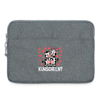Kuhscheln Kuscheln Süße Kühe Liebe Kuh Paar - Laptoptasche 15" - Grau meliert - Vorne