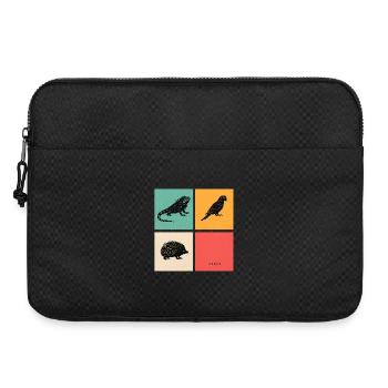 Funny Exotic Pets Retro Animal Grid Design - Laptop bag 15" - black - Front