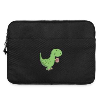 Dino mit Ei - Laptoptasche 15" - Schwarz - Vorne