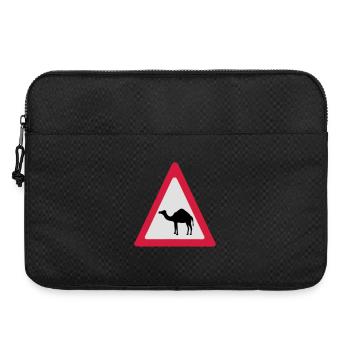 Caution Camel Traffic Sign - Laptop bag 15" - black - Front