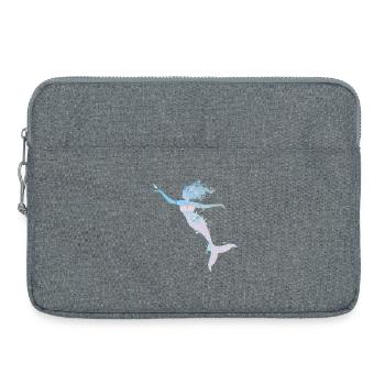 playful mermaid in cool pastel colors - Laptop bag 15" - heather grey - Front