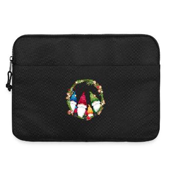 little elf family in a Christmas frame - Laptop bag 15" - black - Front