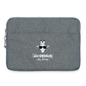 Au dessus des soucis - Sacoche pour ordinateur portable 15 pouces - gris chiné - Devant