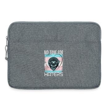 Transgender Motiv mit Faultier LGBT Pride - Laptoptasche 15" - Grau meliert - Vorne