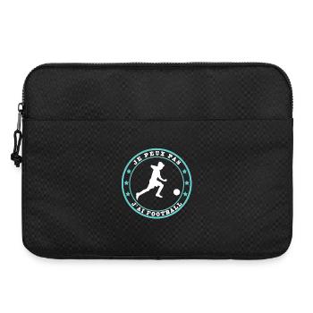 Je peux pas j'ai foot. Dessin footballeur - Sacoche pour ordinateur portable 15 pouces - noir - Devant