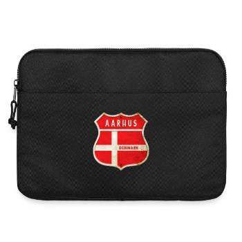 Aarhus Denmark Coat of Arms Flags Design - Laptop bag 15" - black - Front