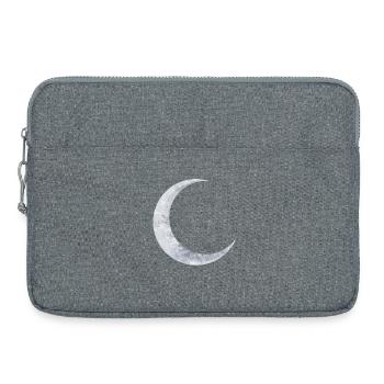 delicate shimmering silver moon - Laptop bag 15" - heather grey - Front
