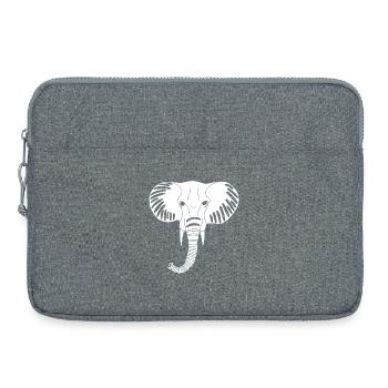 White elephant head - Laptop bag 15" - heather grey - Front