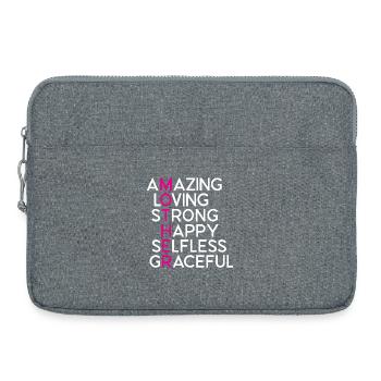 Beste Mutter aller Zeiten - Laptoptasche 15" - Grau meliert - Vorne