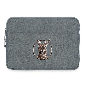 Kangurukopf - Laptoptasche 15" - Grau meliert - Vorne